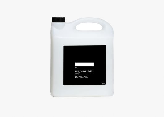 Kanister mit pur natur Seife weiss 5 Liter