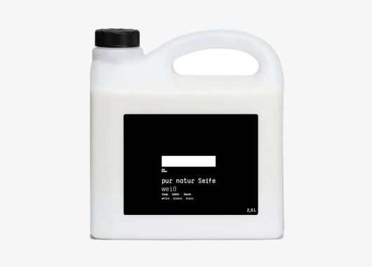 Kanister mit pur natur Seife weiss 2,5 Liter